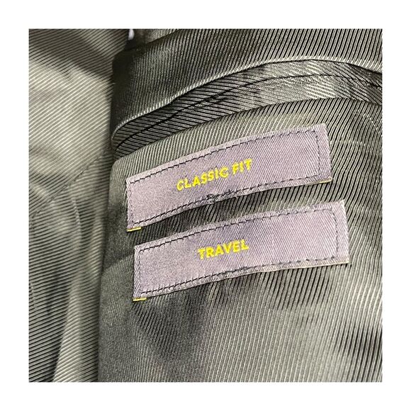 Stafford Blazer Jacket Men 46R Navy Wool Classic Fit Notch Lapel Single Breasted - Picture 7 of 10